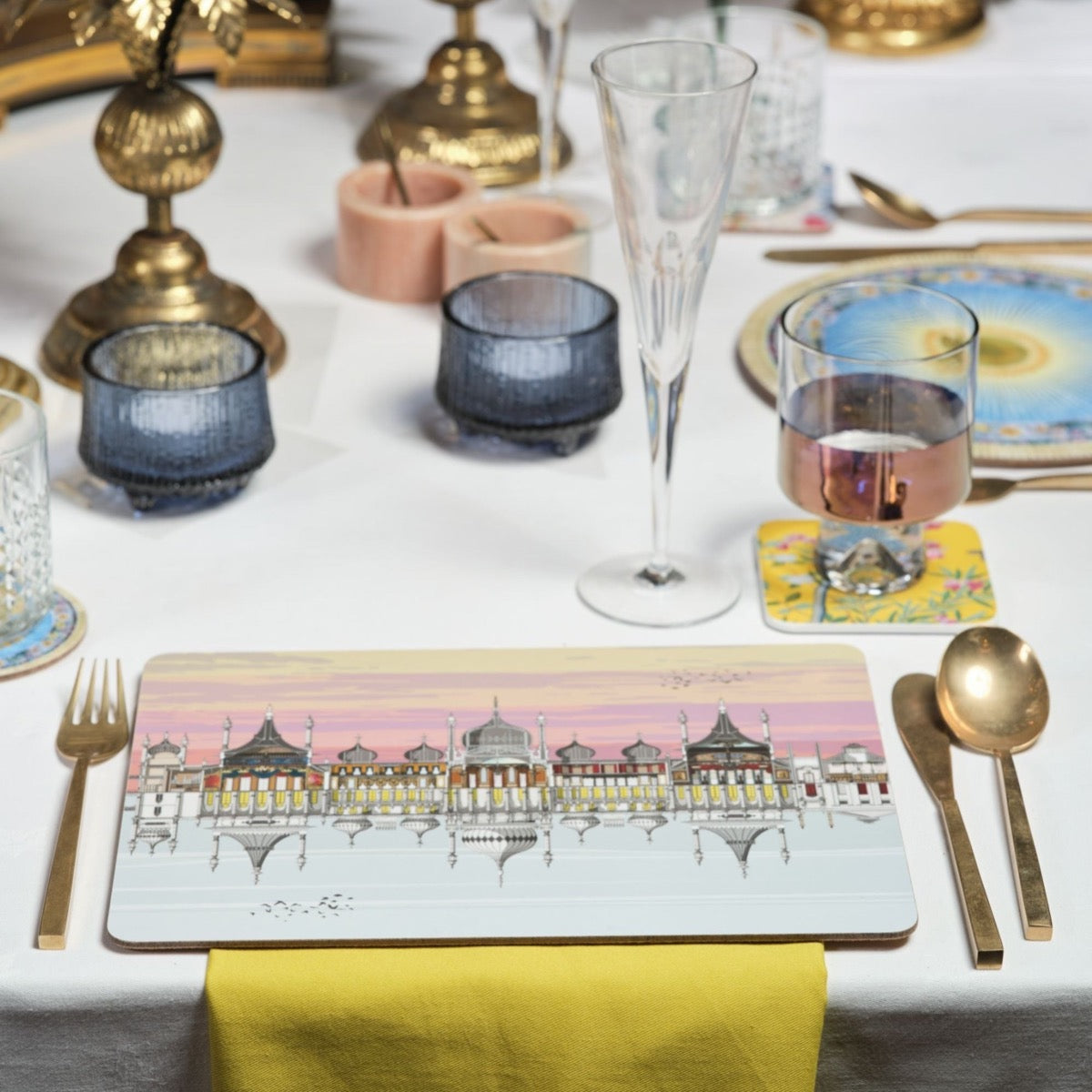 Royal Pavilion Cross Section Coaster- Sunset