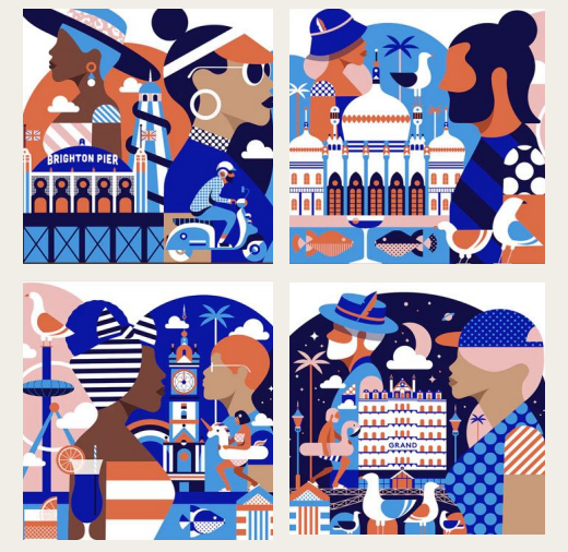 30 x 30cm Costa Del Sussex