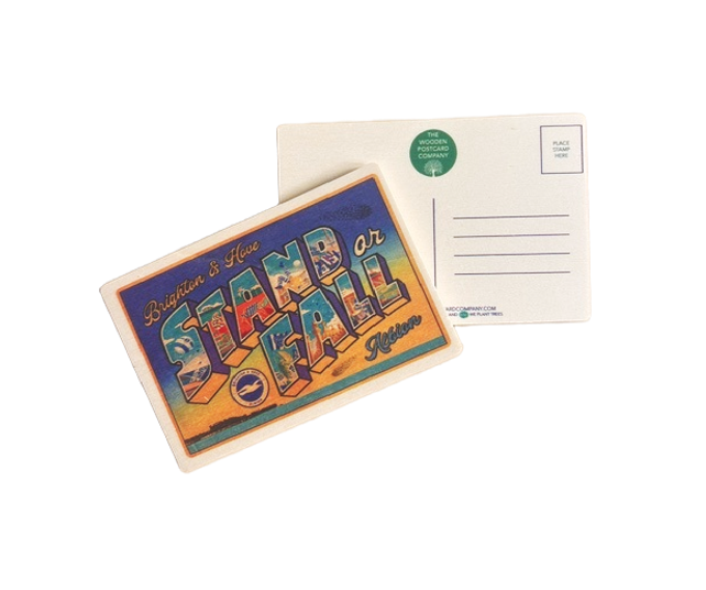 STAND OR FALL Wooden Post card