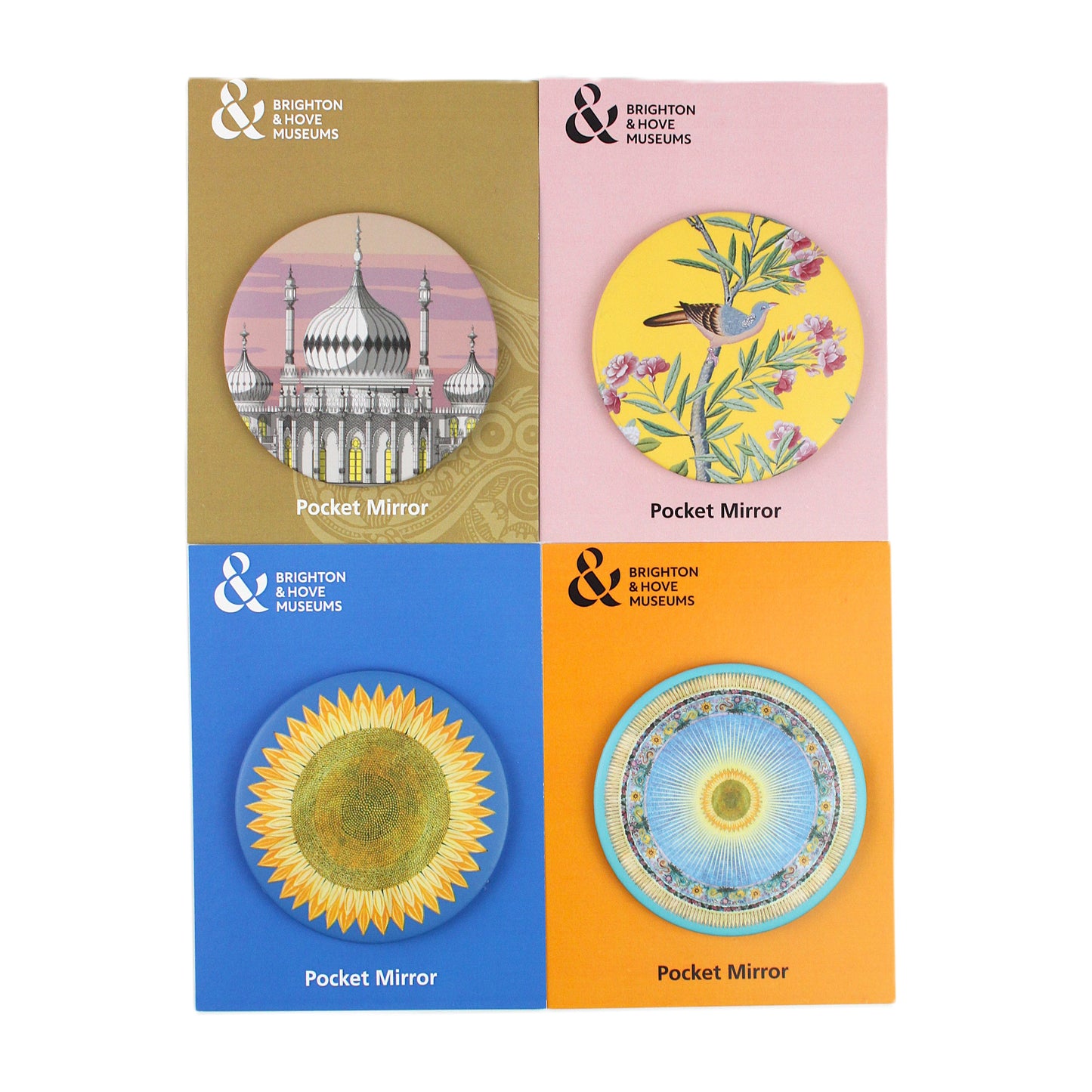 Saloon Sunflower Motif Pocket Mirror