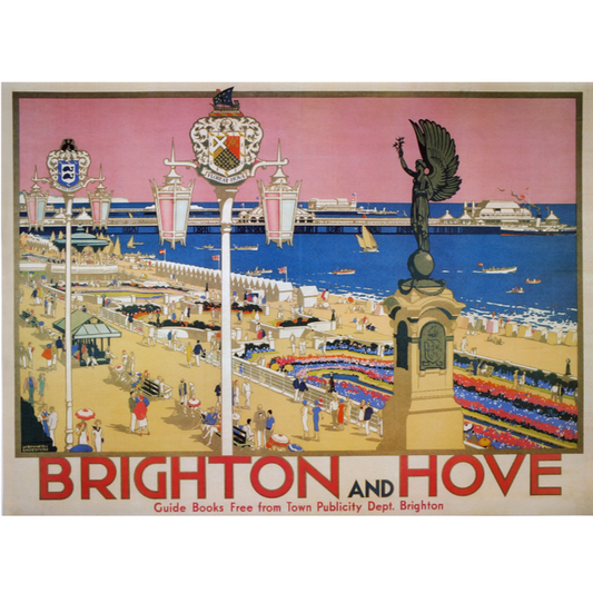 Brighton and Hove - Vintage Travel Poster