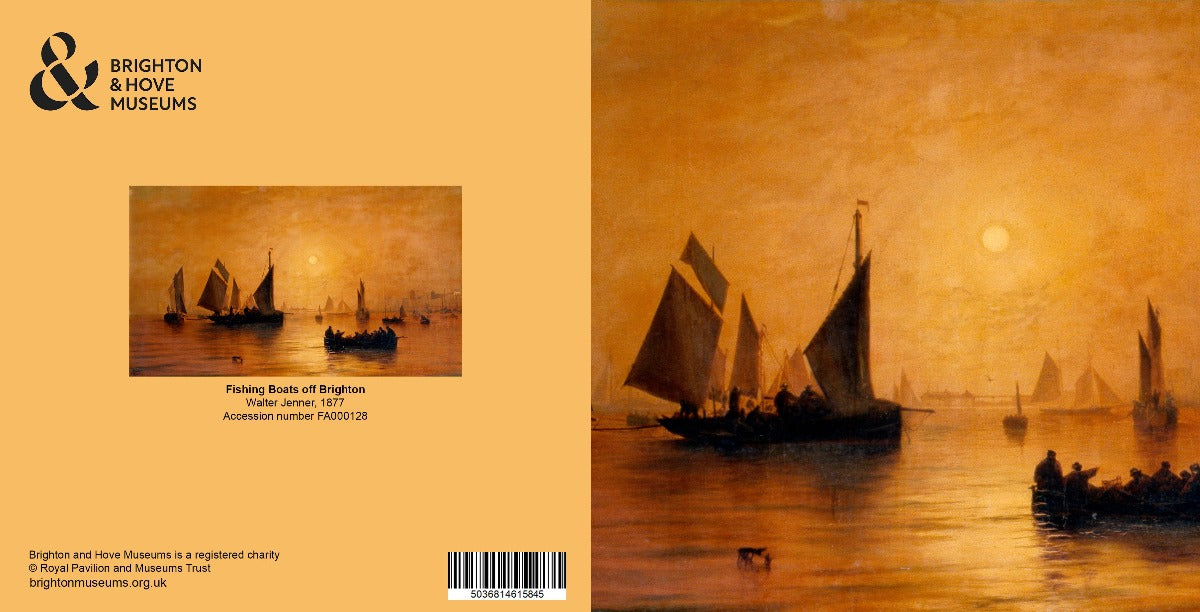 Greetings Card - Fishing Boats Off Brighton