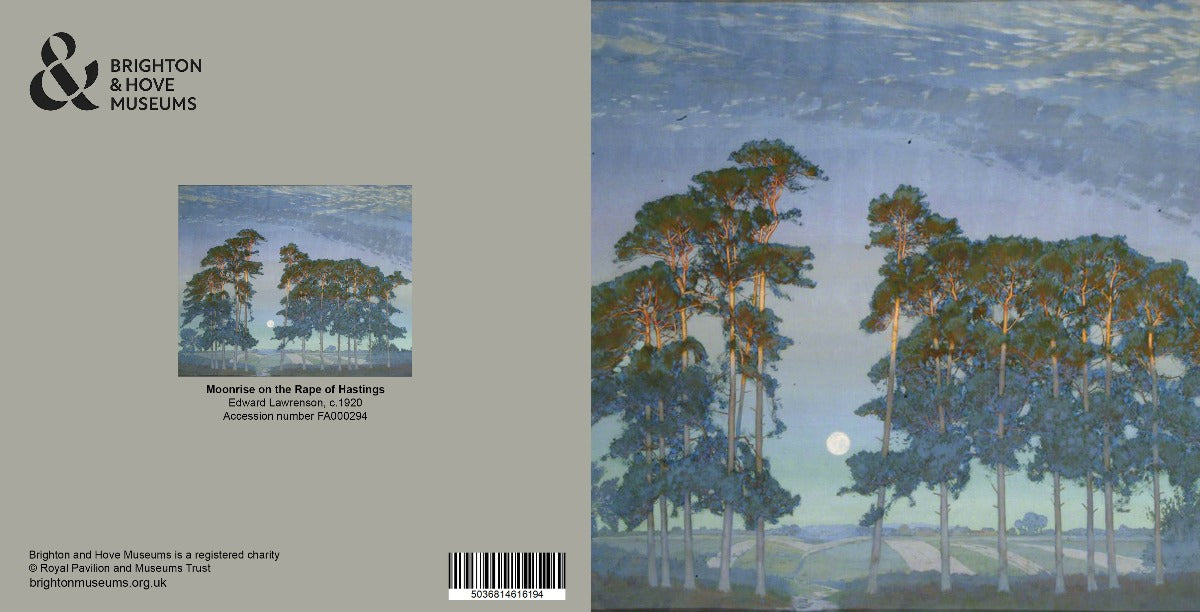 Greetings Card - Moonrise on Hastings