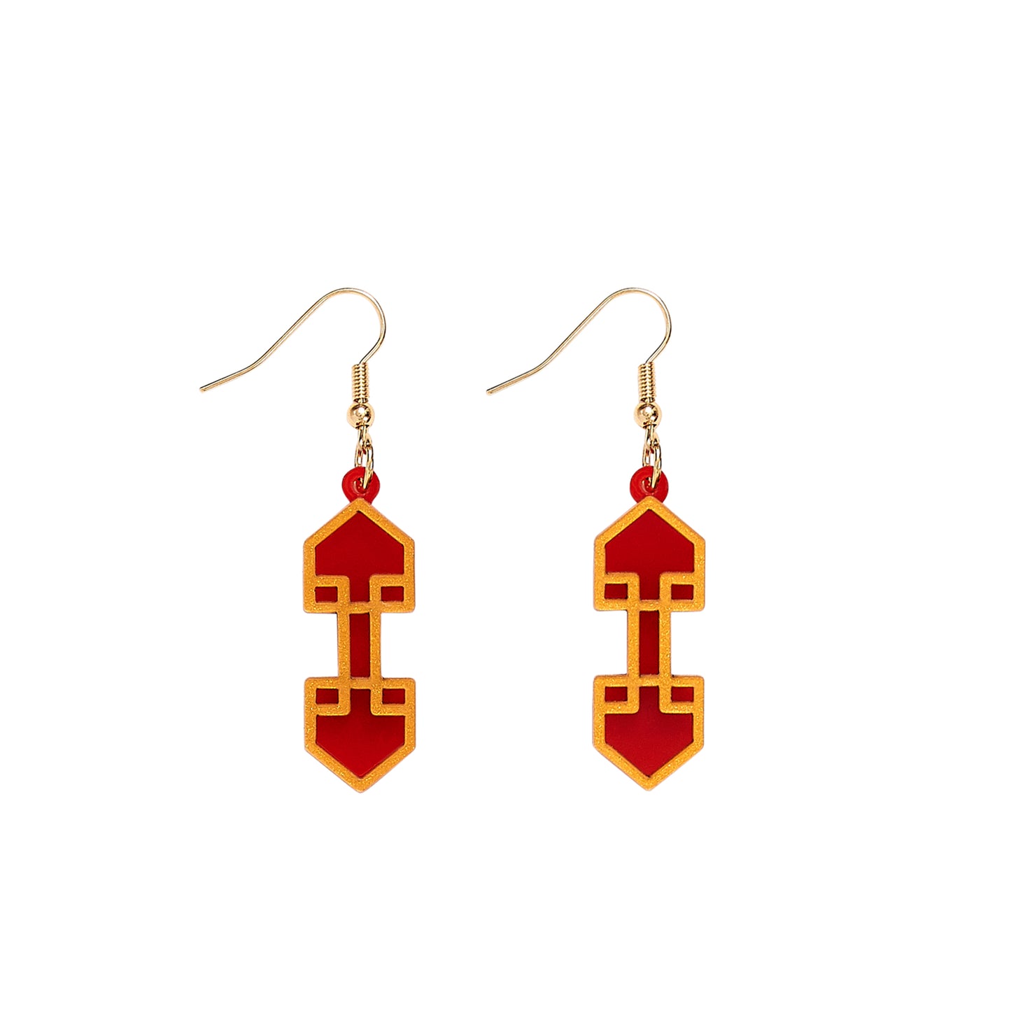 Golden Lattice Earrings