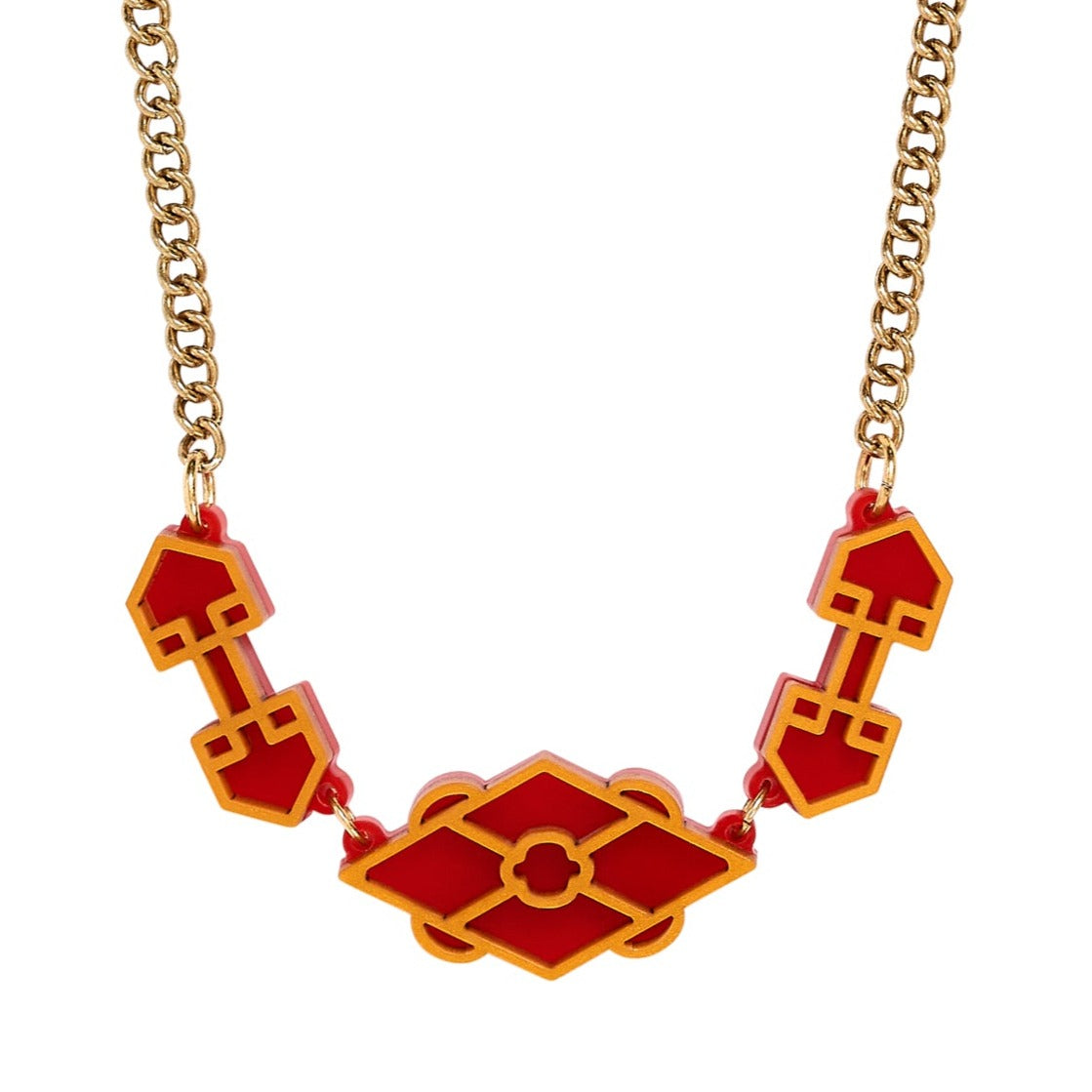 Golden Lattice Necklace