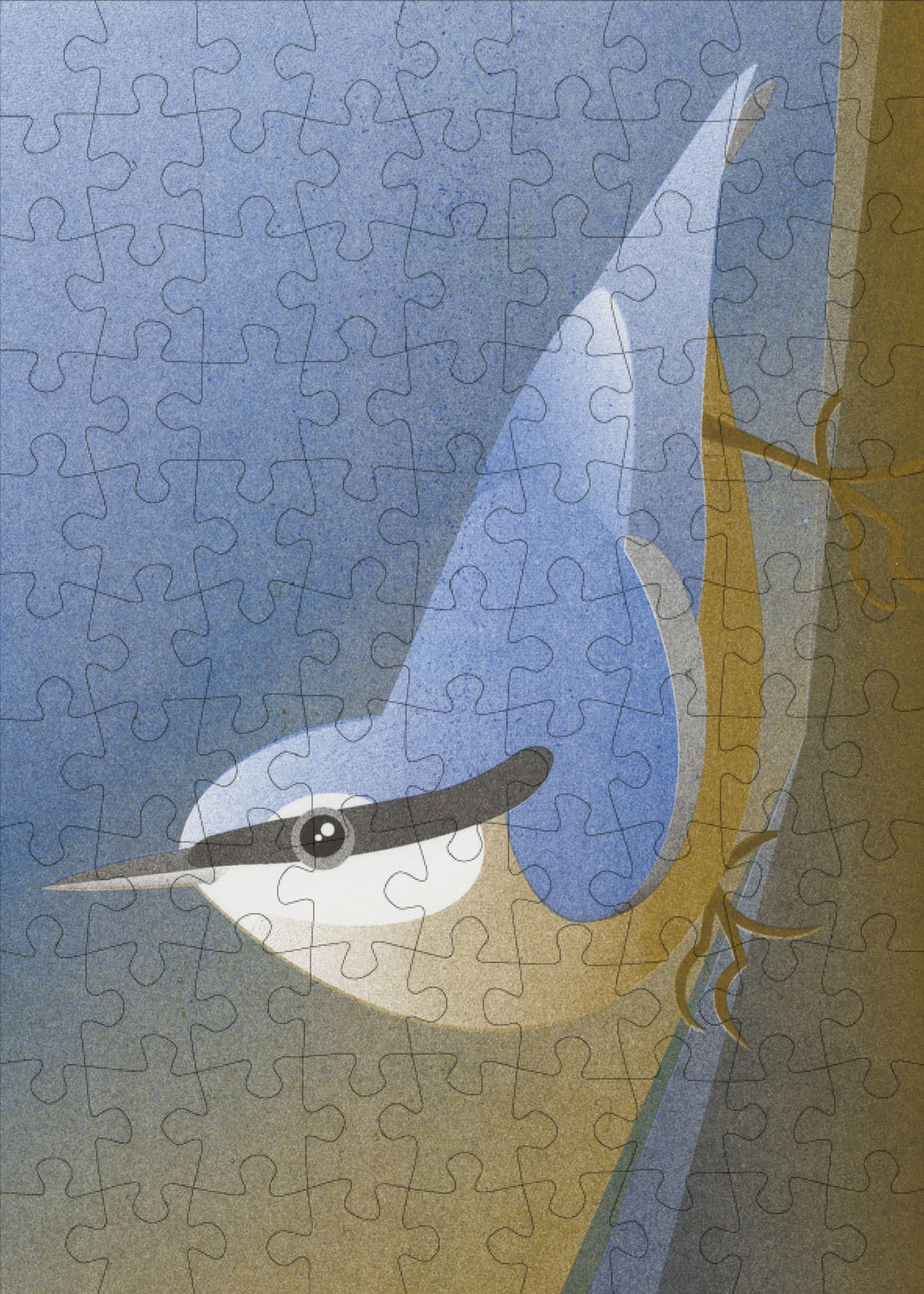 NUTHATCH 99 PIECE MINI JIGSAW PUZZLE (HAPPILY PUZZLES)