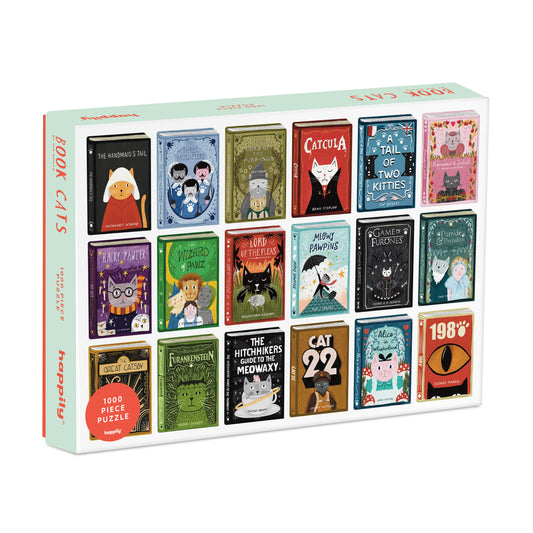 BOOK CATS 1000 PIECE JIGSAW PUZZLE (HAPPILY PUZZLES)