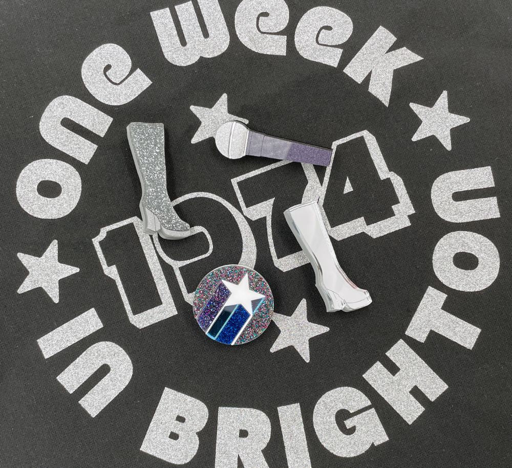 Glitter Star Brooch - One Week in Brighton