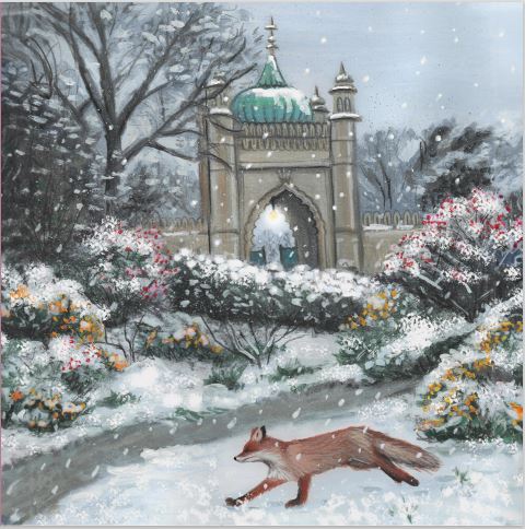 Greeting card- Snowy north gate