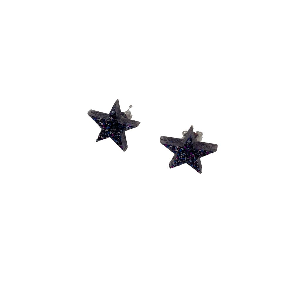 Glitter Star Earrings - One Week in Brighton