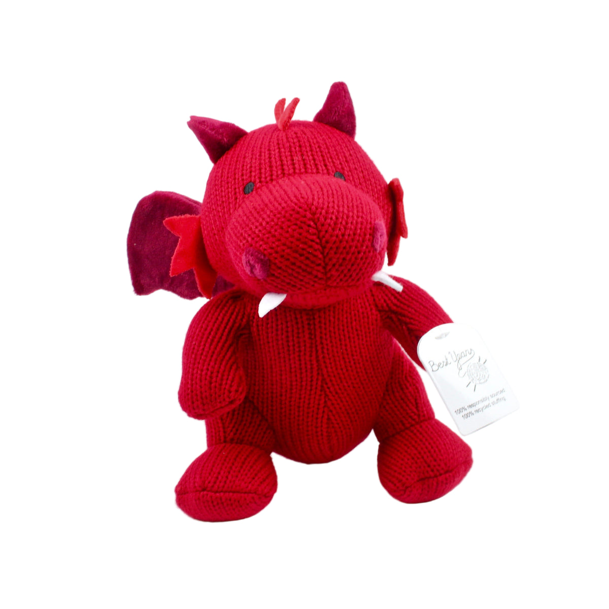 Knitted Red Dragon Soft Toy