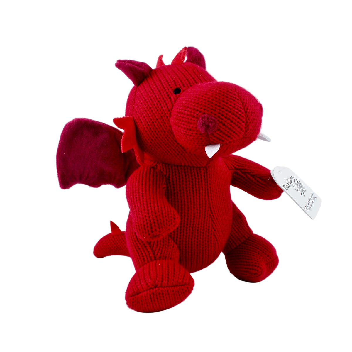 Knitted Red Dragon Soft Toy