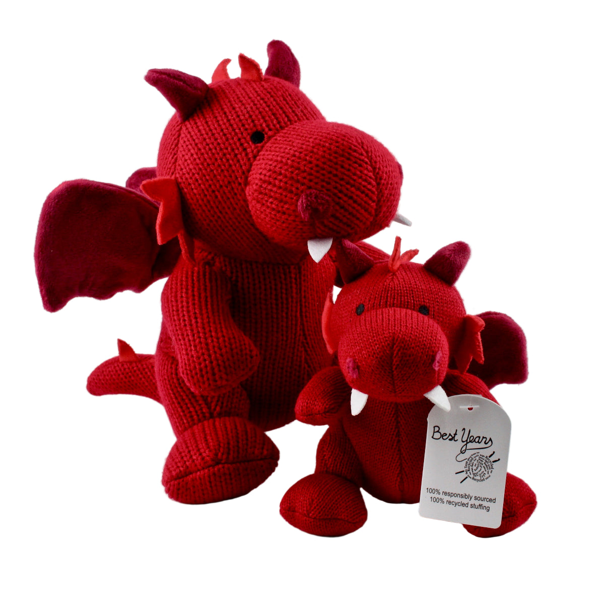 Knitted Red Dragon Soft Toy