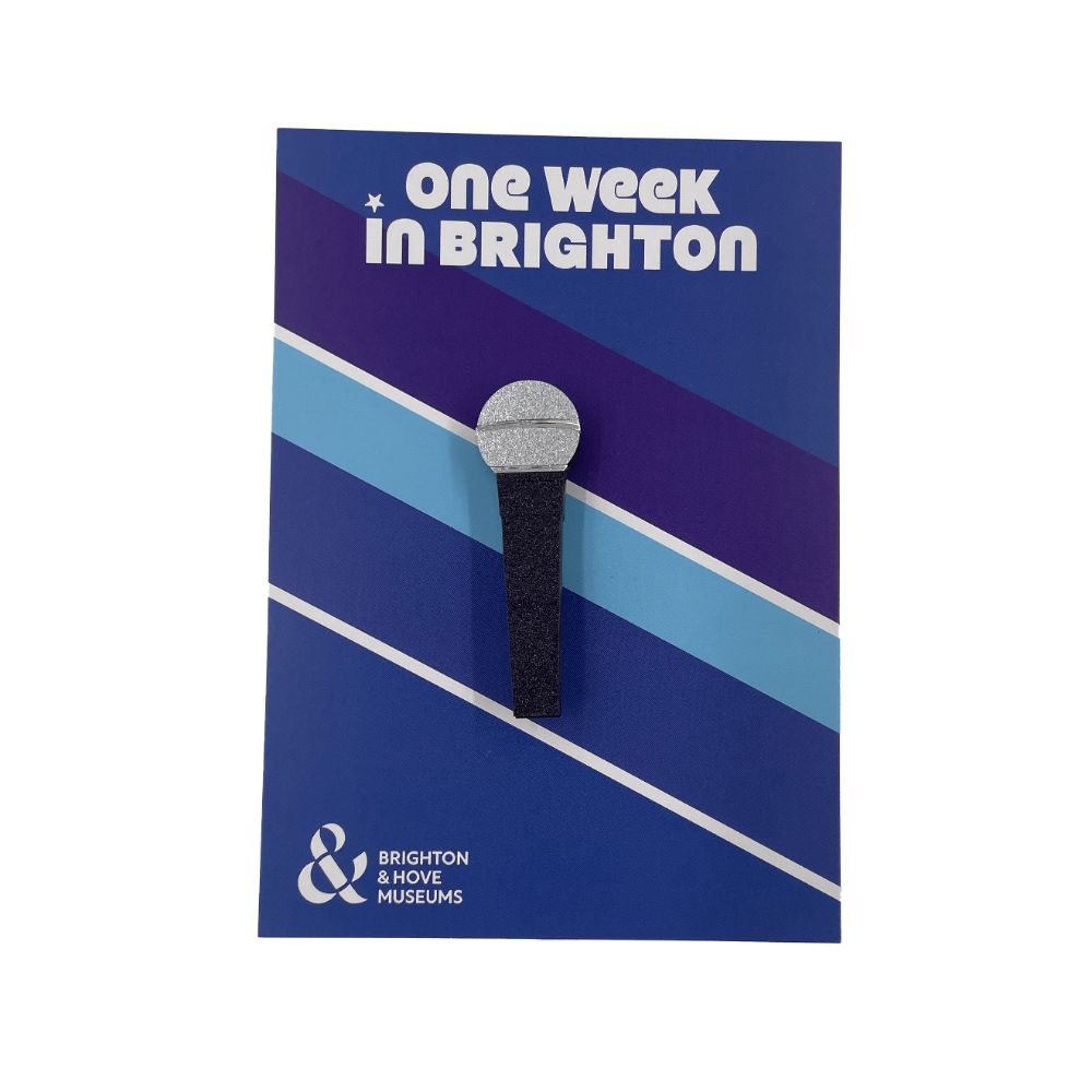 Microphone Brooch - One Week in Brighton