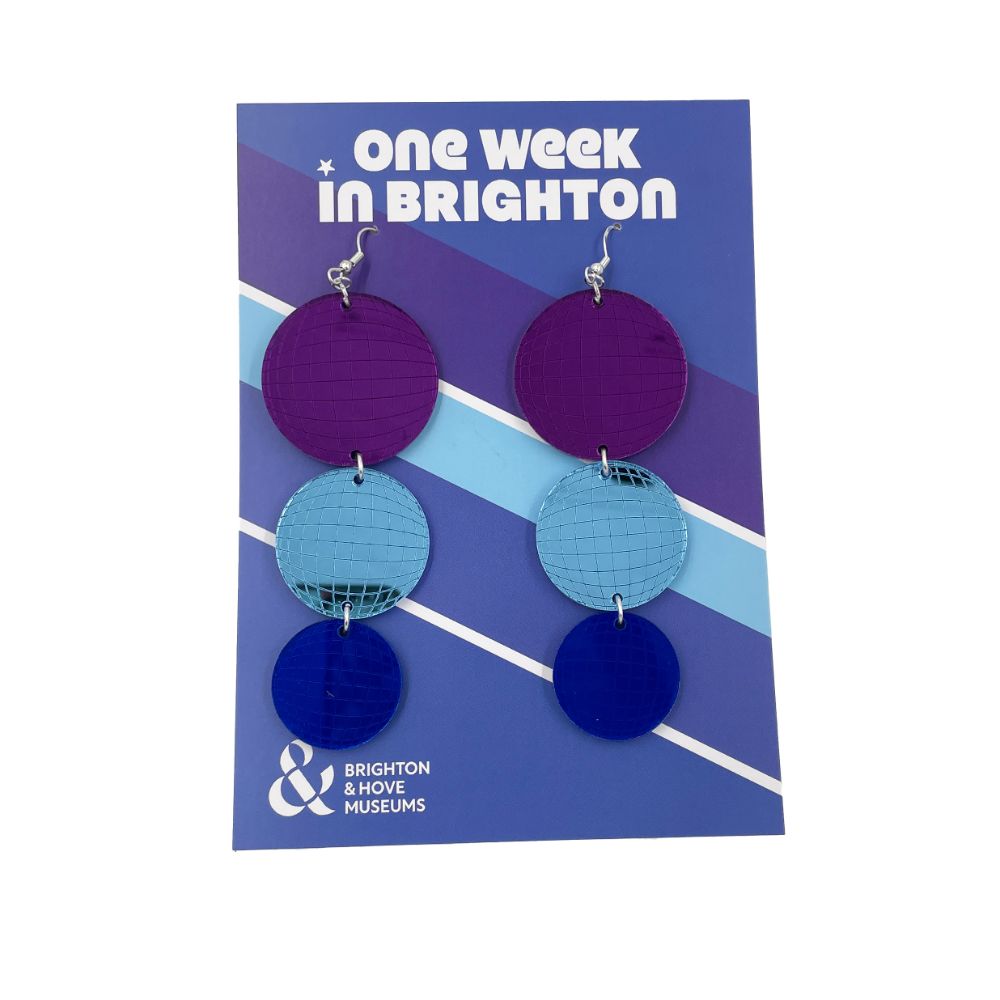 Mirrorball Drop Earrings - One Week in Brighton