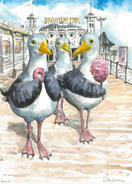 Robert Farrow seagulls on the pier