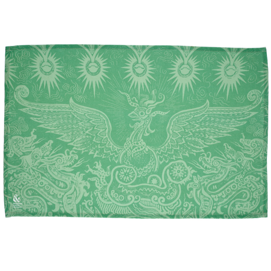 Tea Towel - Kings Apartment Dragon & Phoenix Wallpaper