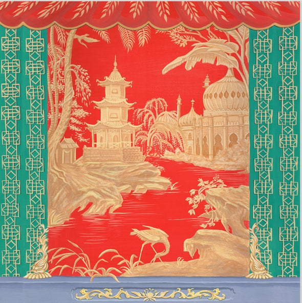 BHM CJ Red Gold Chinoiserie