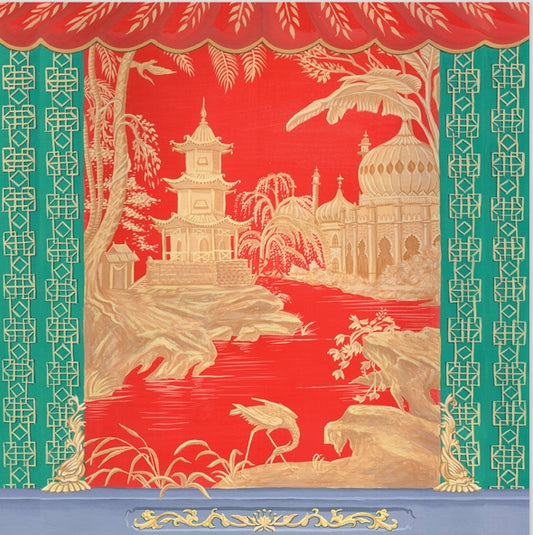 BHM CJ Red Gold Chinoiserie