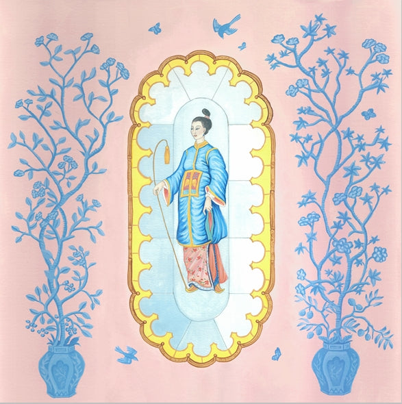 BHM CJ Pink Blue Chinoiserie