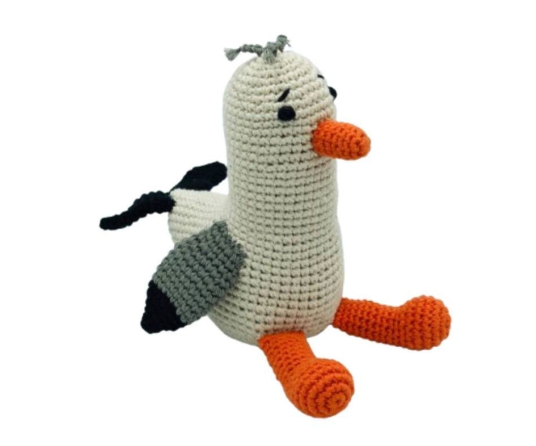 Fair Trade Crochet Organic Seagull Baby Rattle