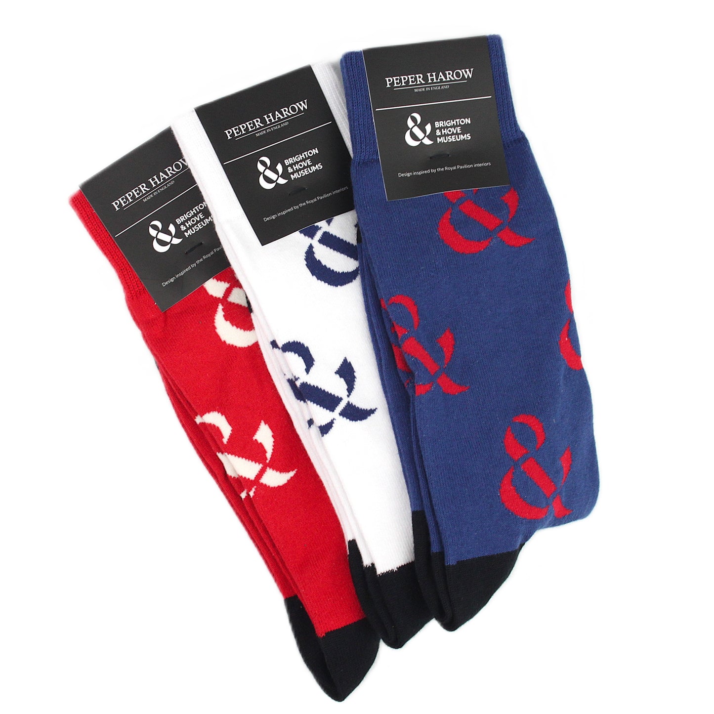 Set of three ampersand socks