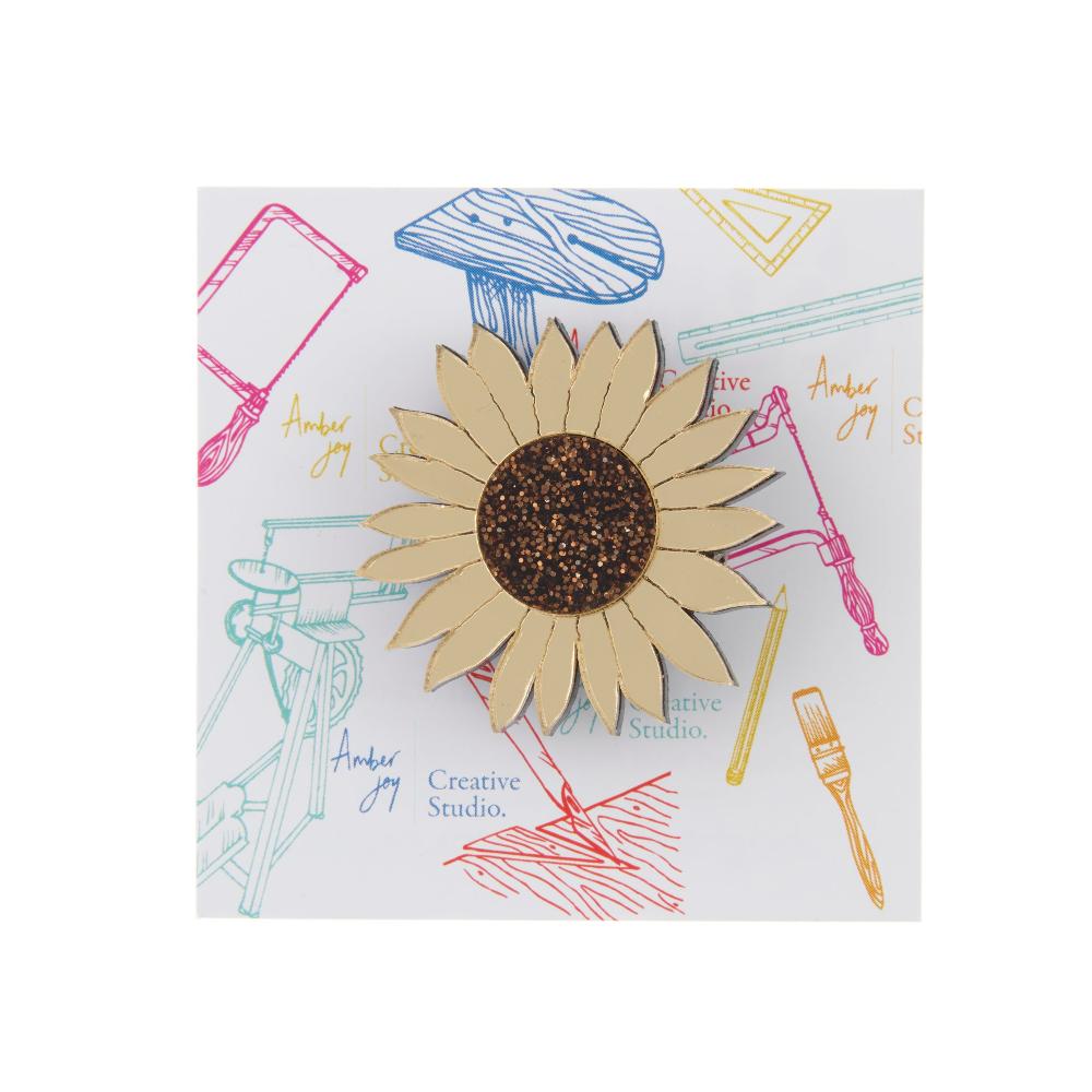 Golden Sunflower Pin