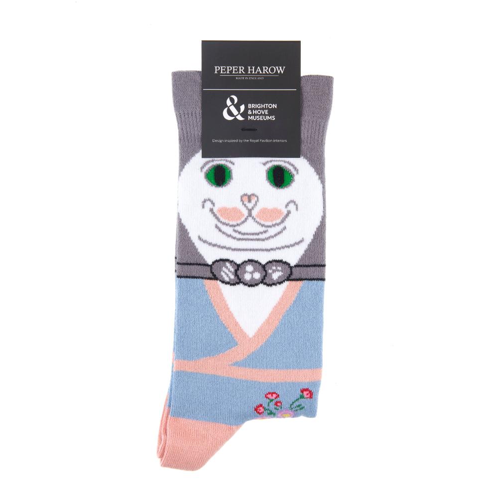 Blue Galle Cat Socks