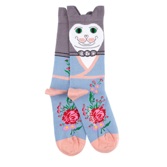 Blue Galle Cat Socks