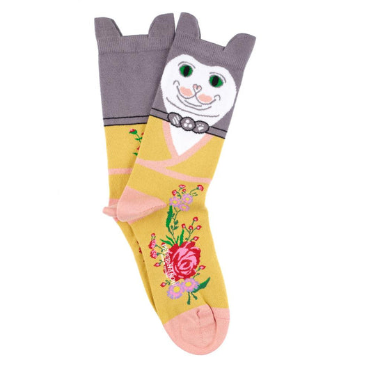 Yellow Galle Cat Socks