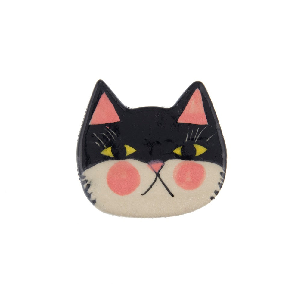 Ceramic Cat Pin Badge