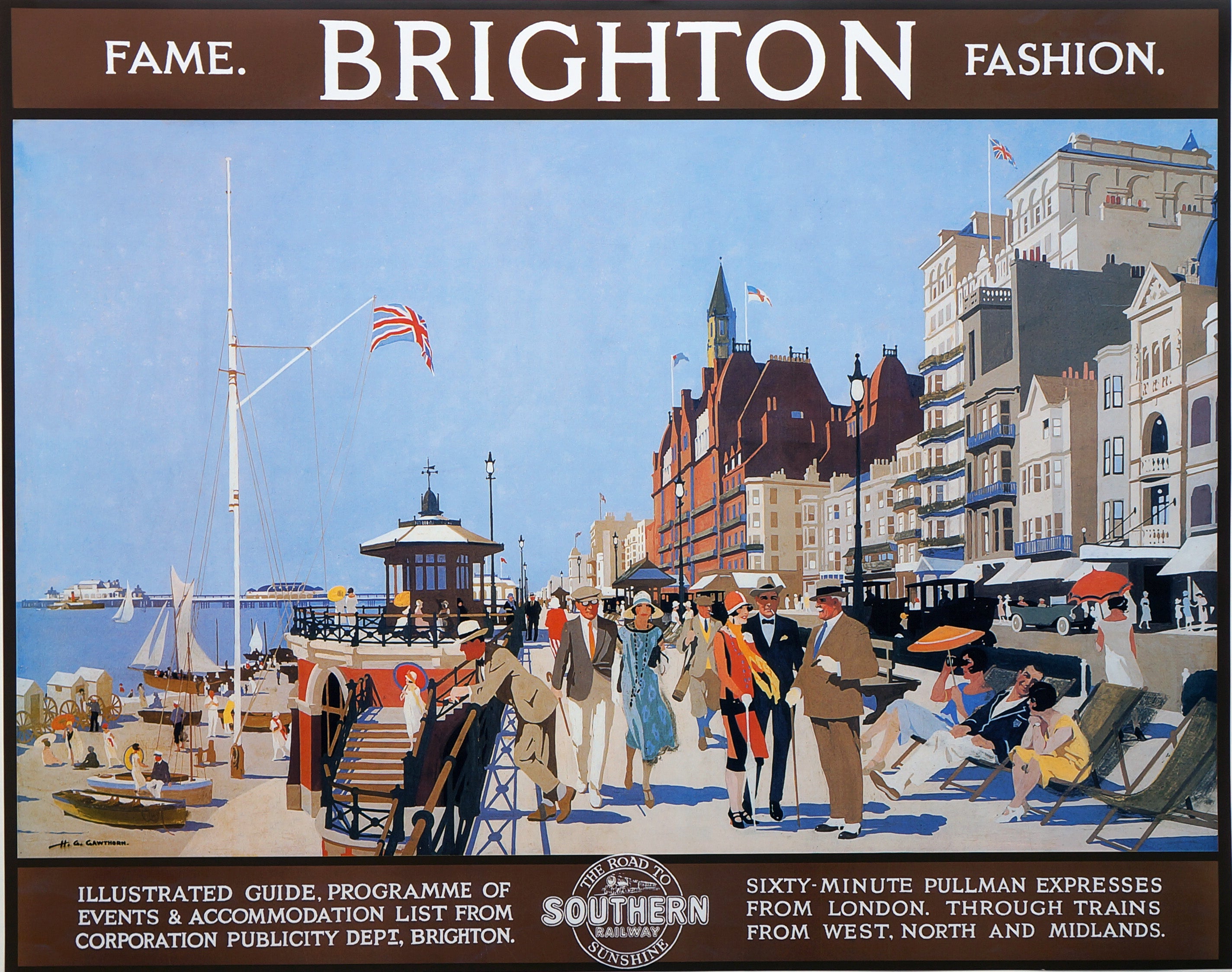 Brighton Fame and Fashion Poster – Brighton & Hove Museums Online Shop