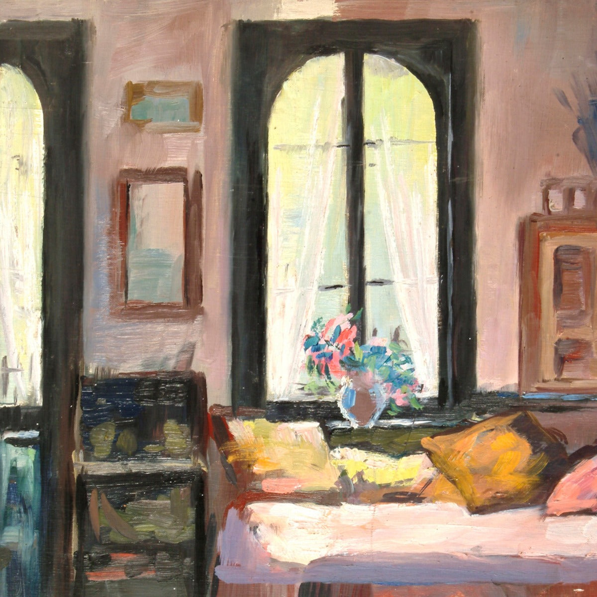 Greetings Card - Interior View with Arched Window