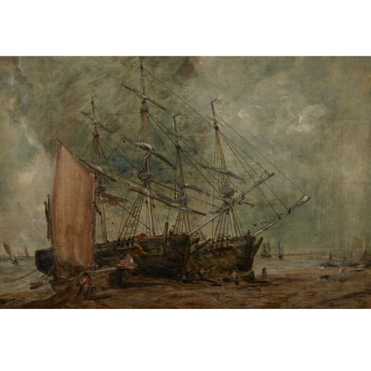 Constable 'Colliers unloading on Hove Beach' Print
